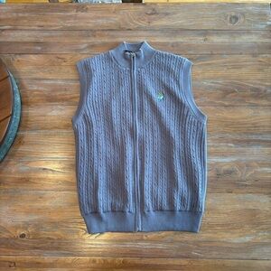 Scottish Winds Gray Sleeveless Zip-Up Lined Sweater Vest Women’s Size XL